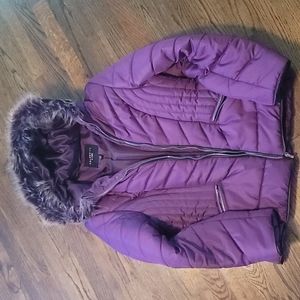 Plum puffer jacket L(juniors)